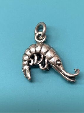 Shrimp Sea Life Sterling Silver Jewelry Charm #fish